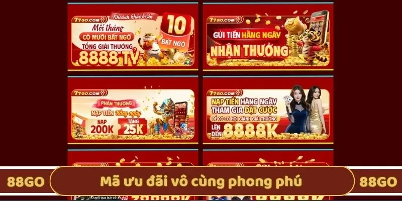 Mã ưu đãi vô cùng phong phú